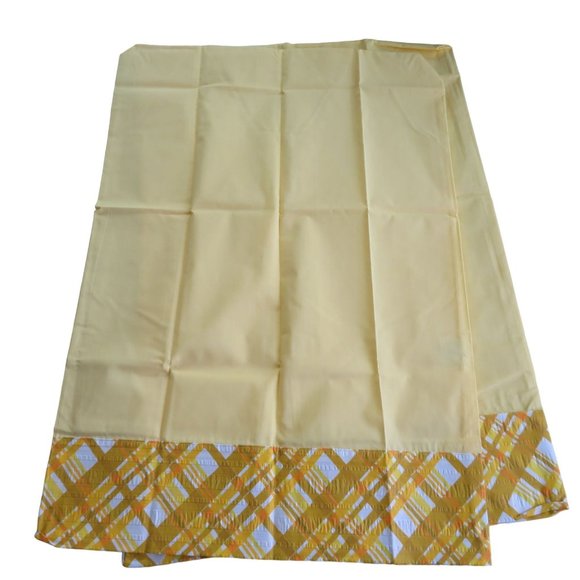 Vintage JP Stevens Pillowcases 2 Standard Yellow Plaid Edge No Iron Percale NEW - Picture 5 of 9